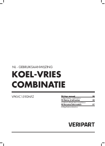 Bedienungsanleitung Veripart VPKVC159DNFZ Kühl-gefrierkombination