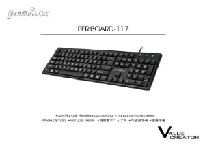 Manual de uso Perixx PERIBOARD-117 Teclado