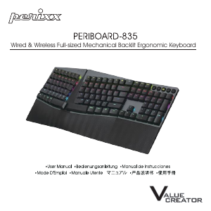 Handleiding Perixx PERIBOARD-835 Toetsenbord
