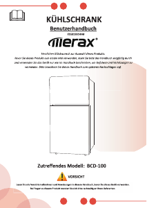 Mode d’emploi Merax BCD-100 Réfrigérateur combiné