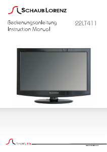 Manual Schaub Lorenz 22LT411 LCD Television