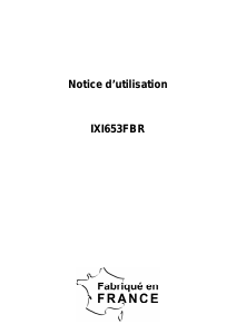 Mode d’emploi Ixina IXI653FBR Table de cuisson