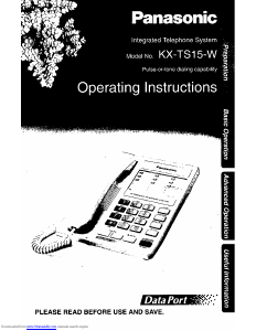 Handleiding Panasonic KX-TS15-W Telefoon