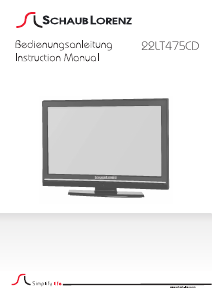 Bedienungsanleitung Schaub Lorenz 22LT475CD LCD fernseher