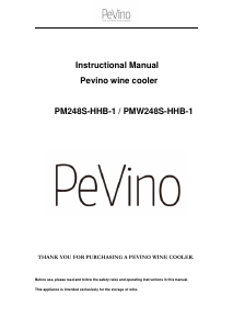 Brugsanvisning PeVino PMW248S-HHB-1 Vinkøleskab