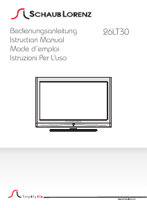 Manual Schaub Lorenz 26LT30 LCD Television