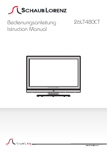 Manual Schaub Lorenz 26LT480CT LCD Television