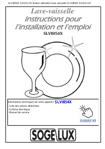 Mode d’emploi Sogelux SLVI854X Lave-vaisselle