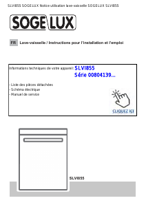 Mode d’emploi Sogelux SLVI855 Lave-vaisselle