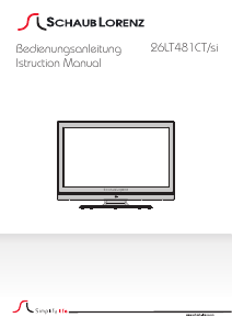 Manual Schaub Lorenz 26LT481CT/si LCD Television