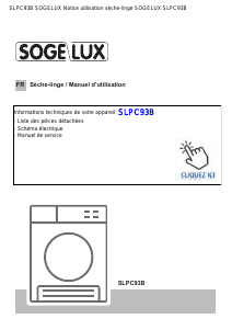Mode d’emploi Sogelux SLPC93B Sèche-linge