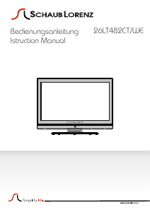 Manual Schaub Lorenz 26LT482CT/WE LCD Television