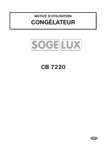 Mode d’emploi Sogelux CB7220 Congélateur