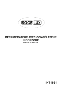 Mode d’emploi Sogelux INT1651 Congélateur