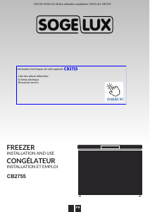 Mode d’emploi Sogelux CB2755 Congélateur