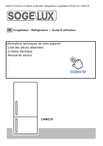 Mode d’emploi Sogelux CNW270 Réfrigérateur combiné