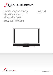 Bedienungsanleitung Schaub Lorenz 32LT31 LCD fernseher