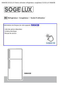 Mode d’emploi Sogelux NN643B Réfrigérateur combiné