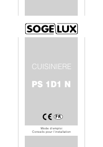 Mode d’emploi Sogelux PS1D1N Cuisinière