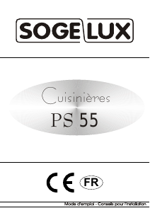 Mode d’emploi Sogelux PS55TF Cuisinière
