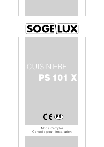 Mode d’emploi Sogelux PS101X Cuisinière