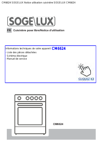 Mode d’emploi Sogelux CM6624 Cuisinière