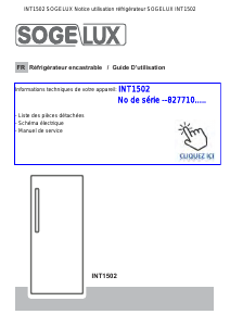 Mode d’emploi Sogelux INT1502 Réfrigérateur