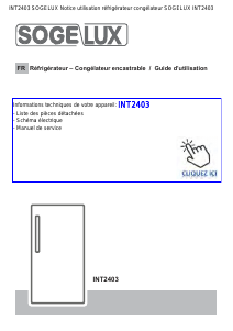 Mode d’emploi Sogelux INT2403 Réfrigérateur