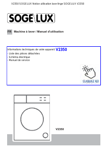 Mode d’emploi Sogelux V2350 Lave-linge