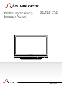 Manual Schaub Lorenz 32LT581CT/SI LCD Television