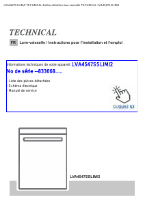 Mode d’emploi Technical LVA4547SSLIM/2 Lave-vaisselle