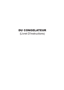 Mode d’emploi Technical TC320A Congélateur