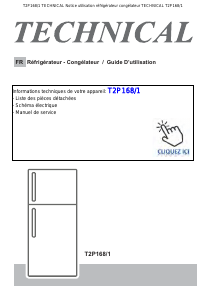 Mode d’emploi Technical T2P168/1 Réfrigérateur combiné