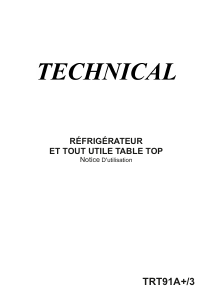 Mode d’emploi Technical TRT91A+/3 Réfrigérateur combiné