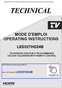 Handleiding Technical LED32THD24B LED televisie