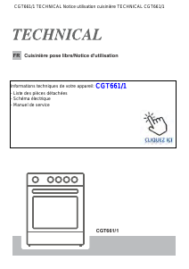 Mode d’emploi Technical CGT661/1 Cuisinière