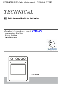 Mode d’emploi Technical CVT551/1 Cuisinière