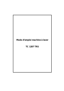 Mode d’emploi Technical TC1207TRS Lave-linge
