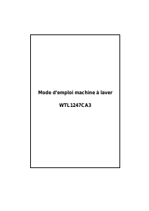 Mode d’emploi Technical WTL1247CA3 Lave-linge