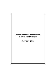 Mode d’emploi Technical TC1005TRS Lave-linge