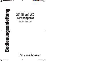 Bedienungsanleitung Schaub Lorenz LT20-82H1-6 LCD fernseher