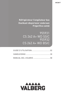 Mode d’emploi Valberg CS 262 A+ WD SSIC Réfrigérateur combiné