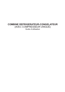 Mode d’emploi Valberg VALCB245A Réfrigérateur combiné