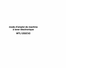 Mode d’emploi Technical WTL1252CV2 Lave-linge
