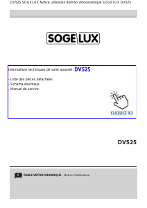 Mode d’emploi Sogelux DV525 Table de cuisson