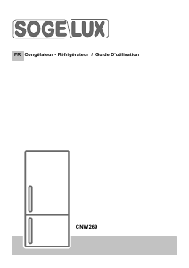 Mode d’emploi Sogelux CNW269 Réfrigérateur combiné