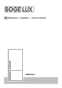 Mode d’emploi Sogelux CNW378LX Réfrigérateur combiné