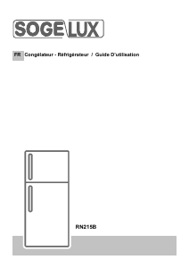 Mode d’emploi Sogelux RN215B Réfrigérateur combiné
