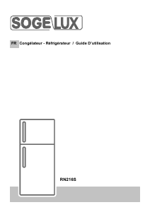 Mode d’emploi Sogelux RN216S Réfrigérateur combiné