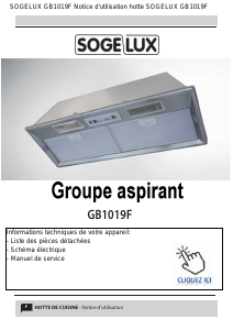 Mode d’emploi Sogelux GB1019F Hotte aspirante